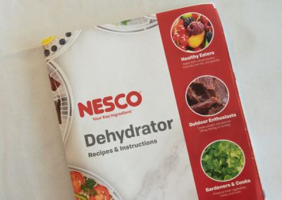Nesco FD-75PR recipe book