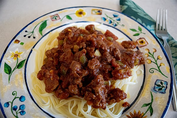 Linguine Pasta with Marinara Sauce